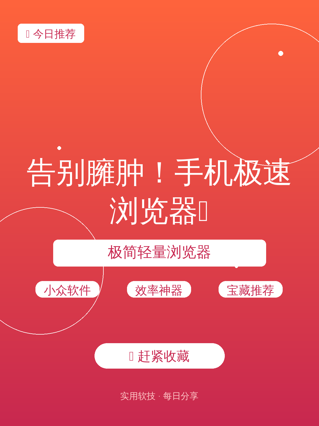 告别臃肿！手机极速浏览器🔥