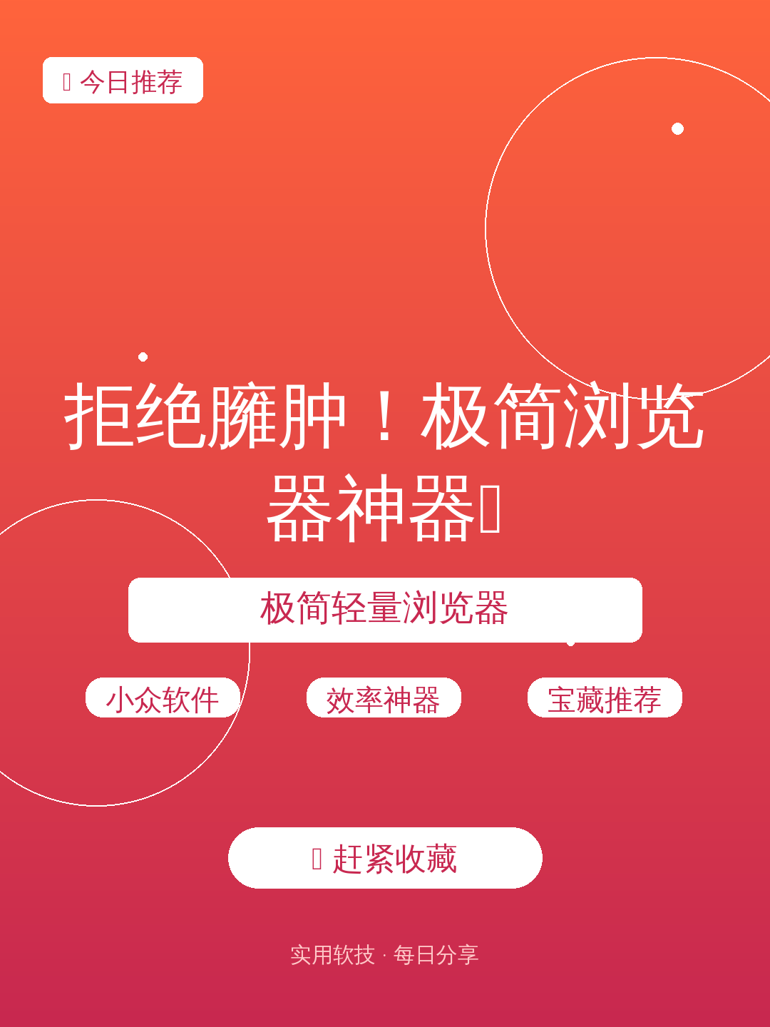 拒绝臃肿！极简浏览器神器✨