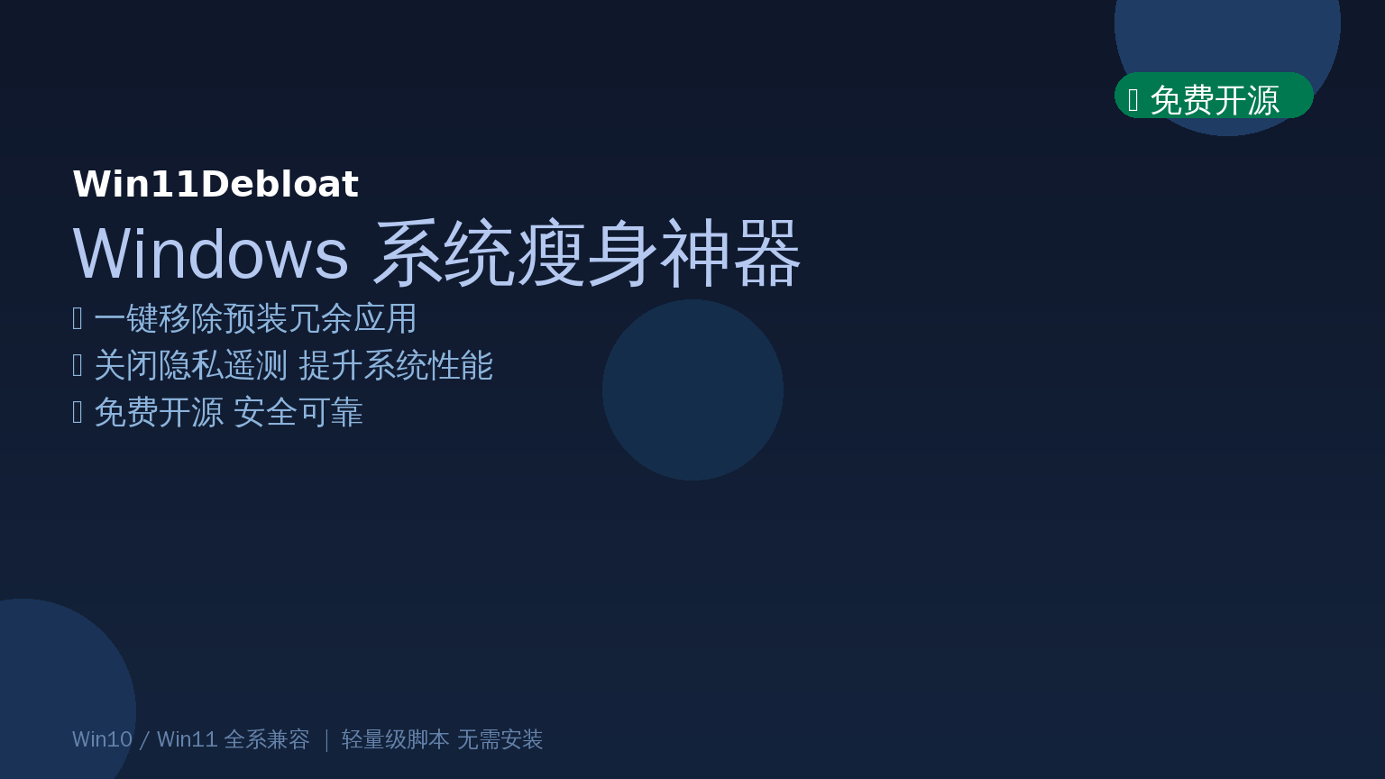 新电脑到手第一件事！用Win11Debloat免费开源神器一键清理Win11预装应用