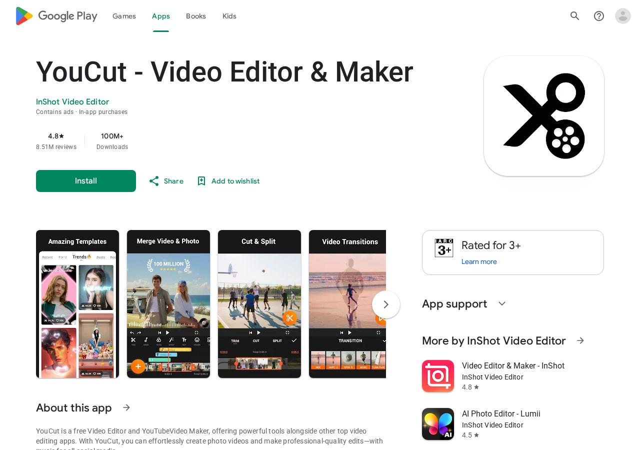 YouCut Play Store截图
