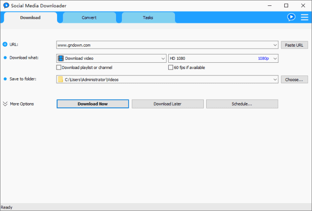 Social Media Downloader 界面