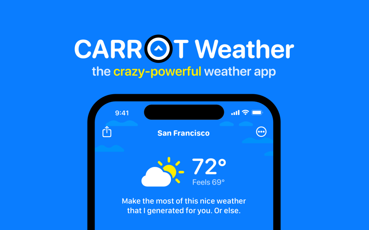 CARROT Weather界面