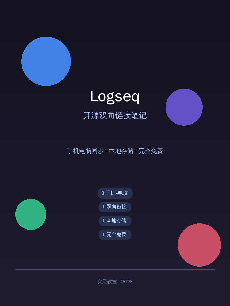 开源双向链接笔记Logseq，手机电脑同步，完全免费！