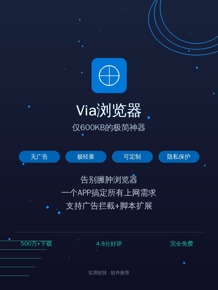 Via浏览器：仅600KB的极简神器，无广告还能拦截弹窗