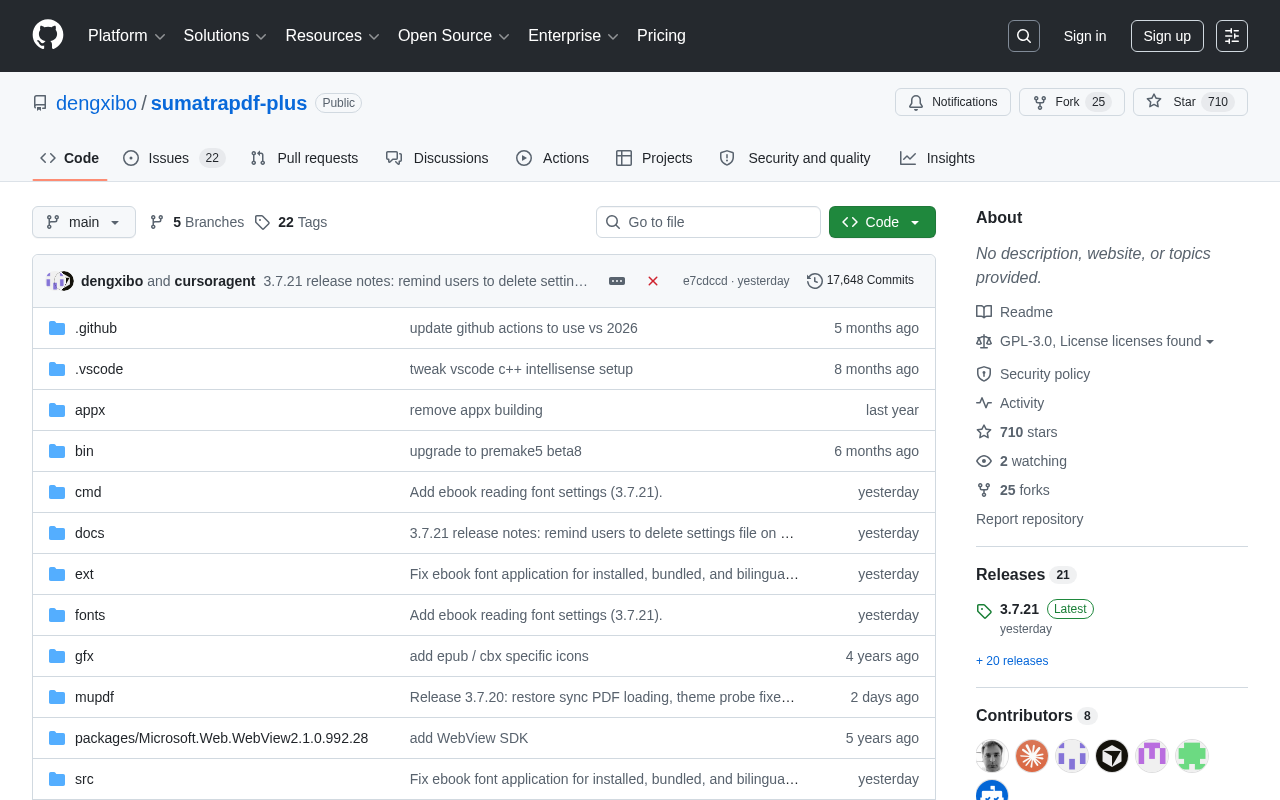 Sumatra PDF Plus GitHub