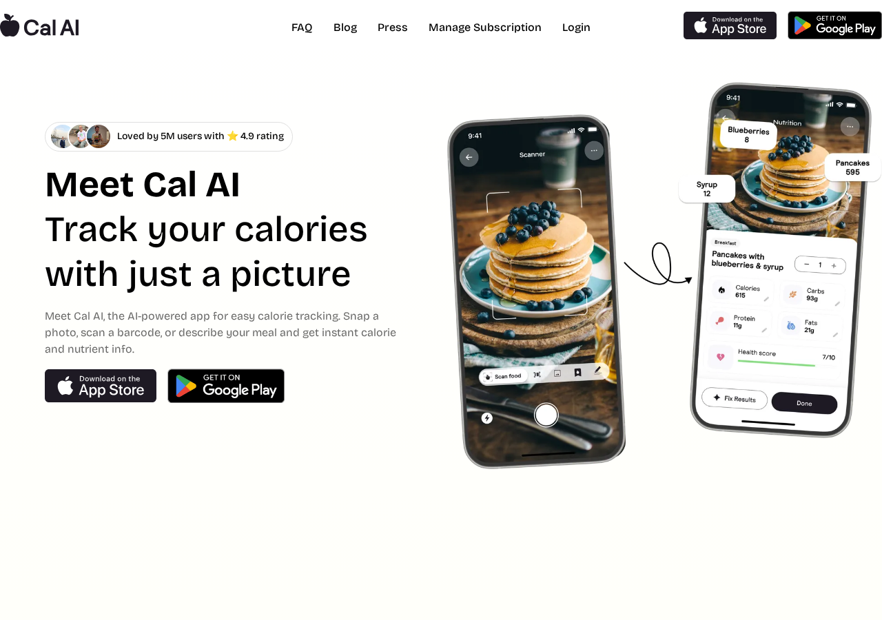 Cal AI 官网