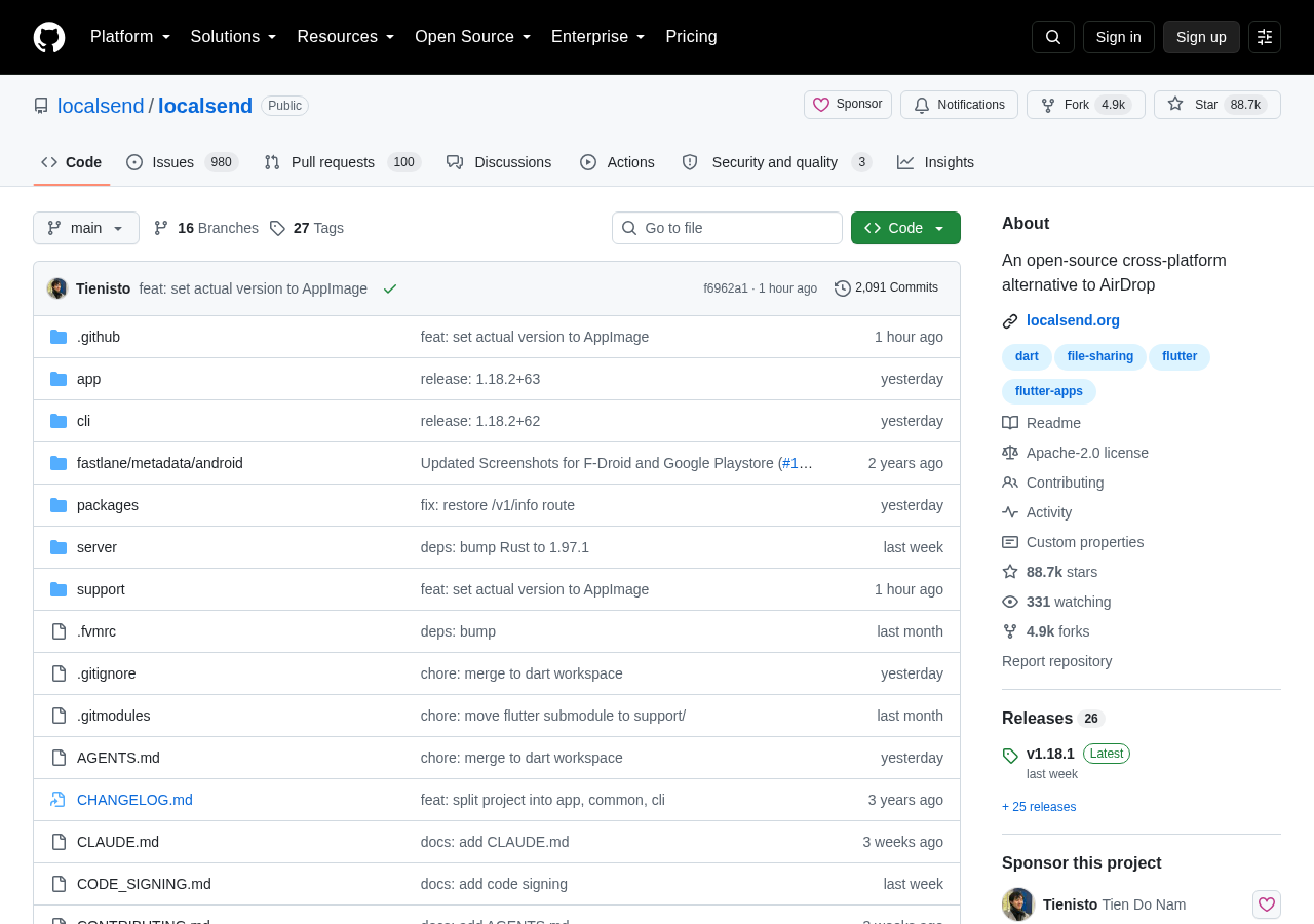 LocalSend GitHub
