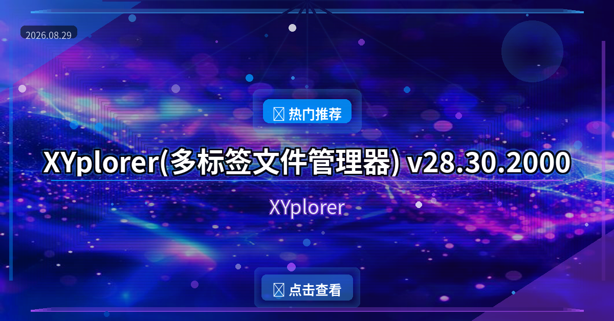 XYplorer(多标签文件管理器) v28.30.2000 64-bit 多语便携版