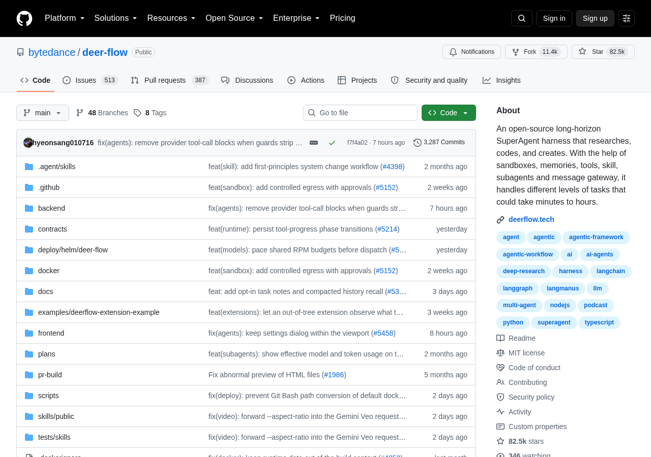 DeerFlow GitHub 页面