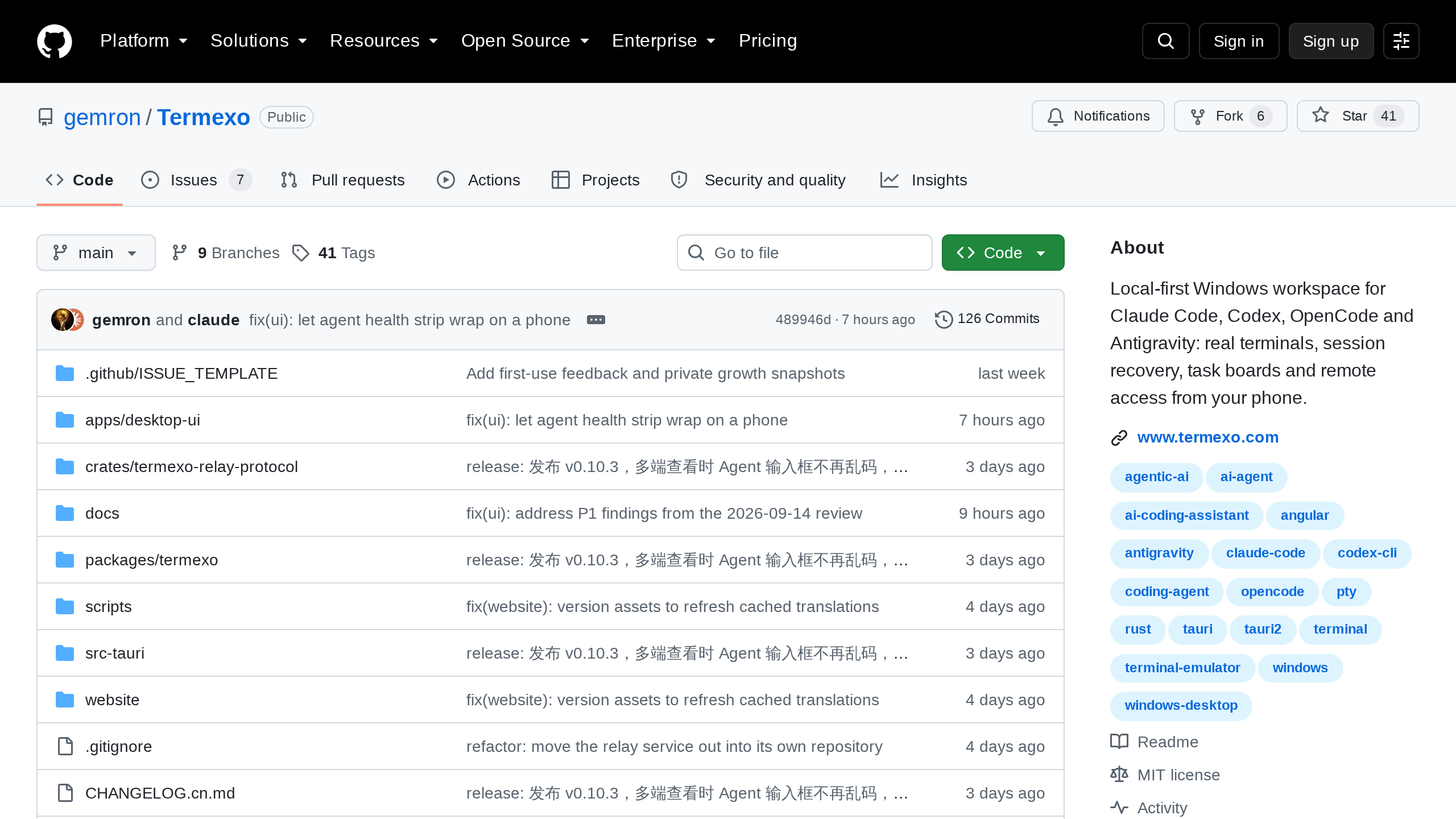 Termexo GitHub