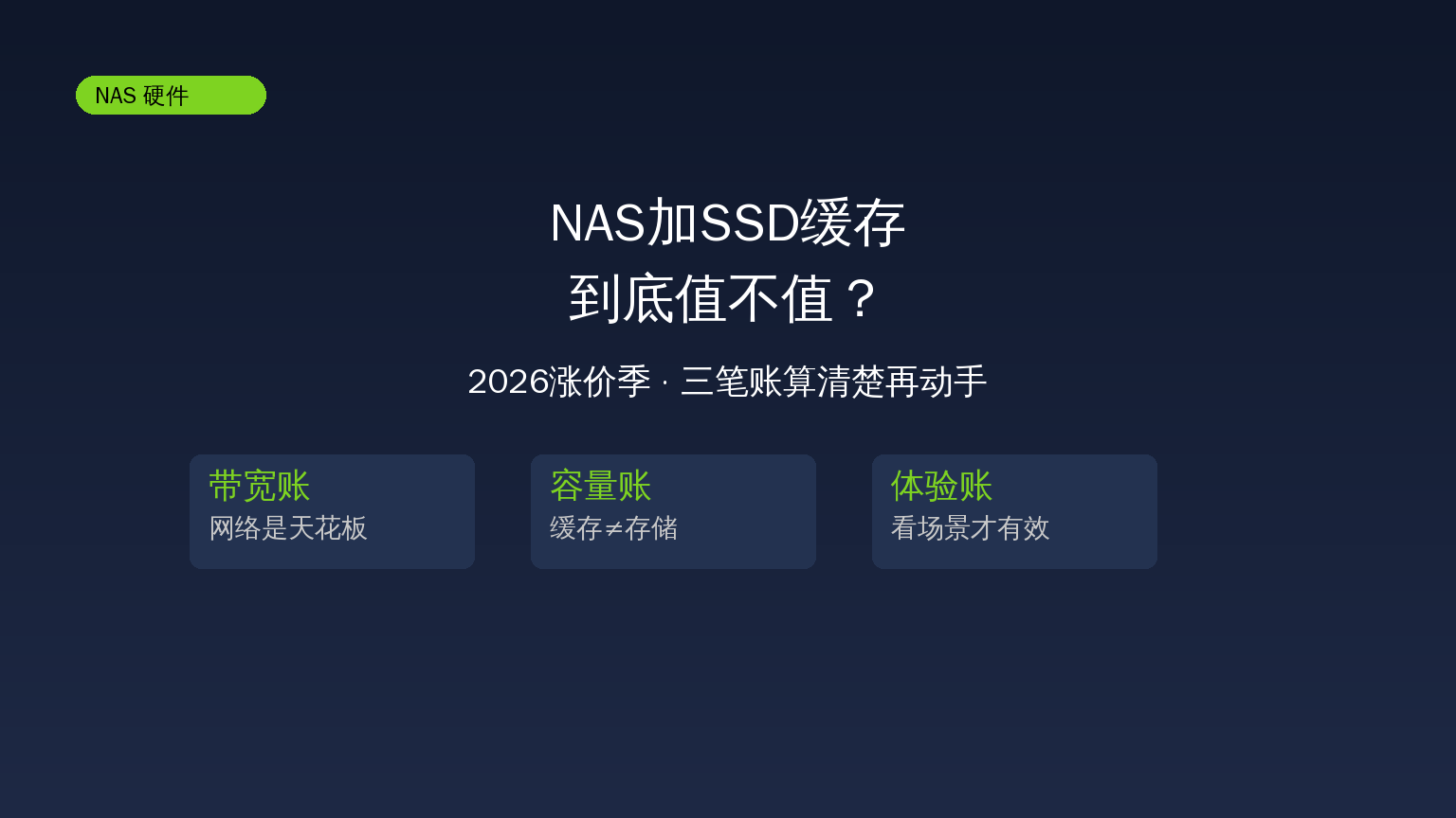 NAS SSD缓存封面