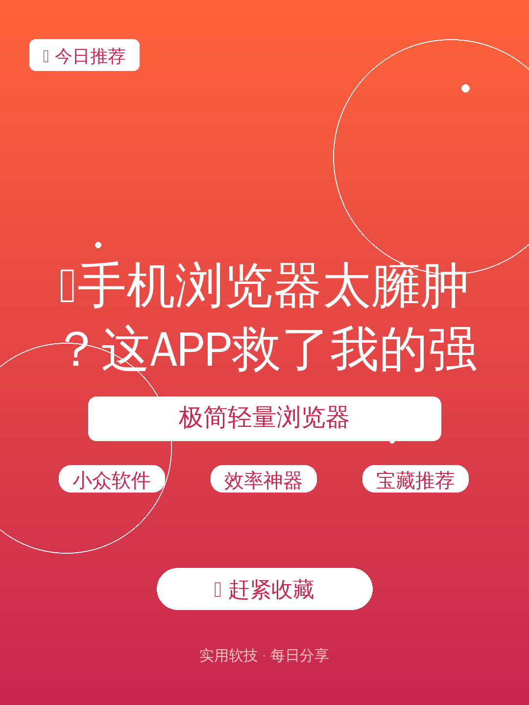 🔥手机浏览器太臃肿?这APP救了我的强迫症!