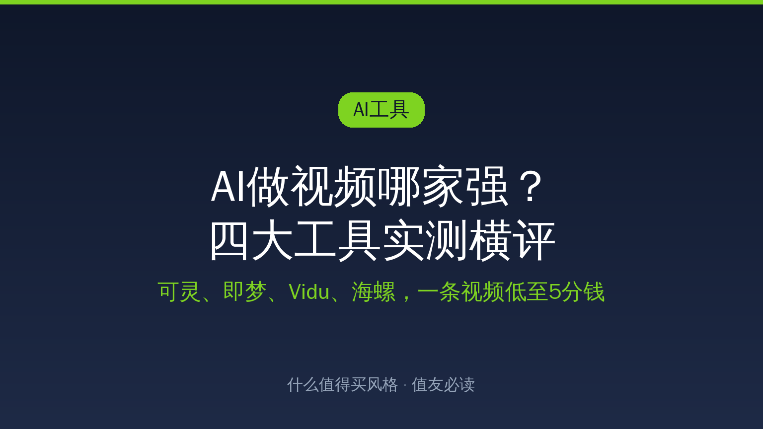 AI视频工具横评封面