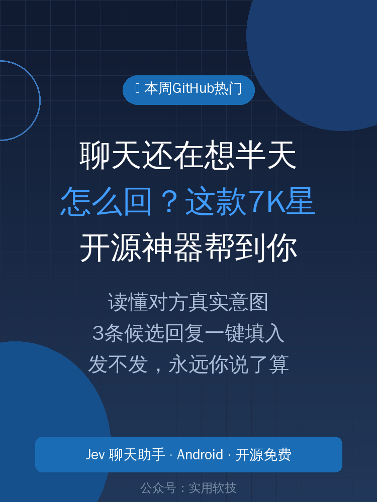 聊天秒回神器？这款7K星开源APP：读懂对方意图+3条候选回复，发不发你说了算
