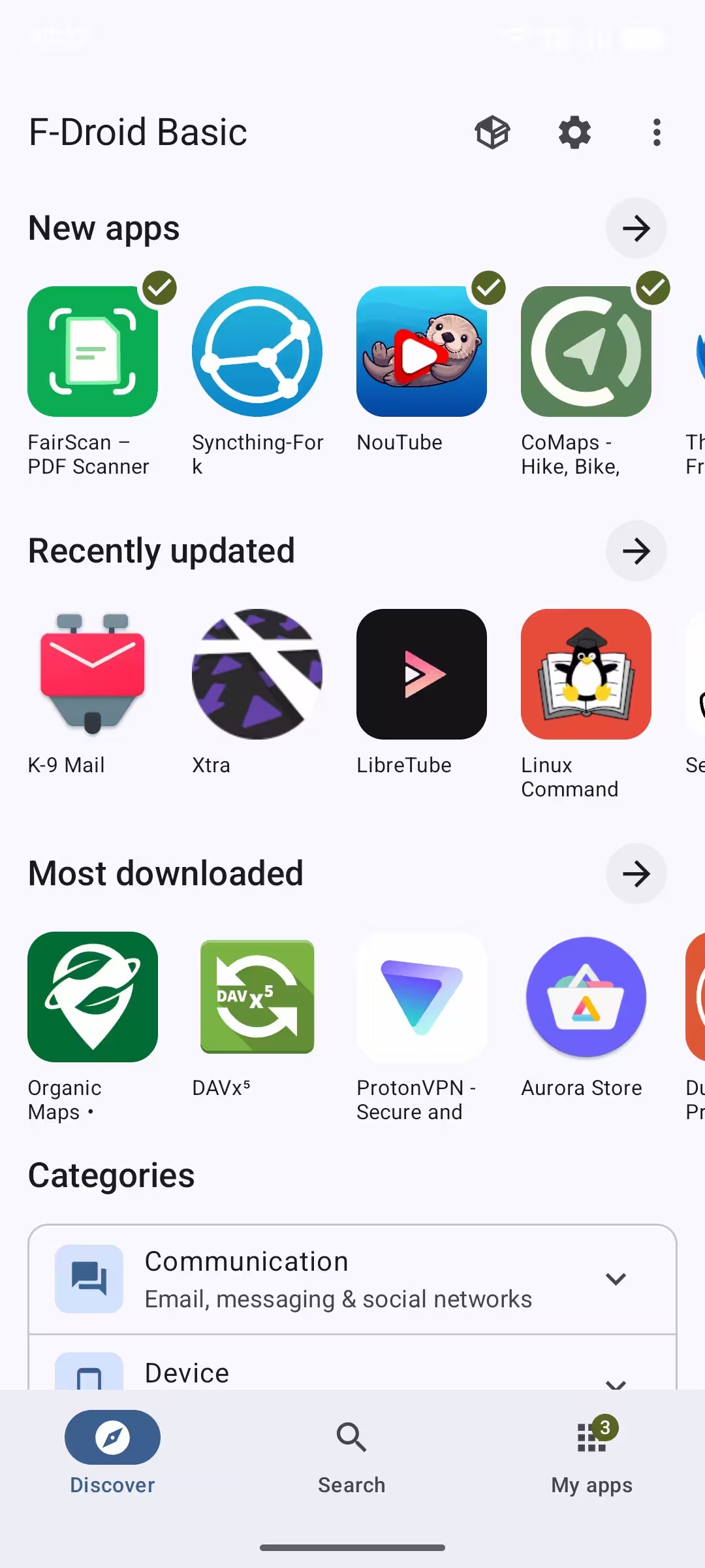 F-Droid 发现页