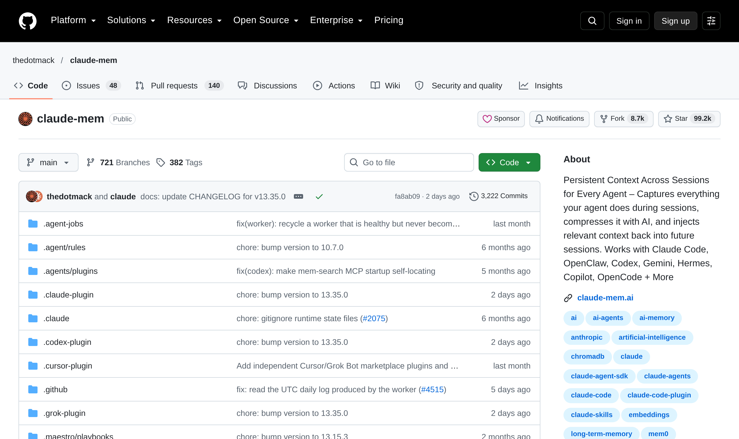 claude-mem GitHub 仓库