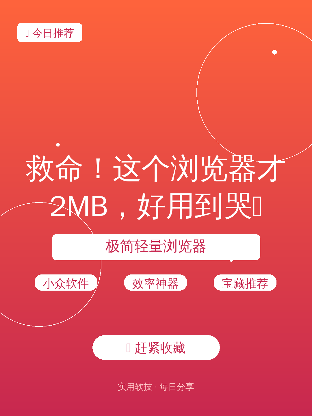 救命!这个浏览器才2MB,好用到哭😭
