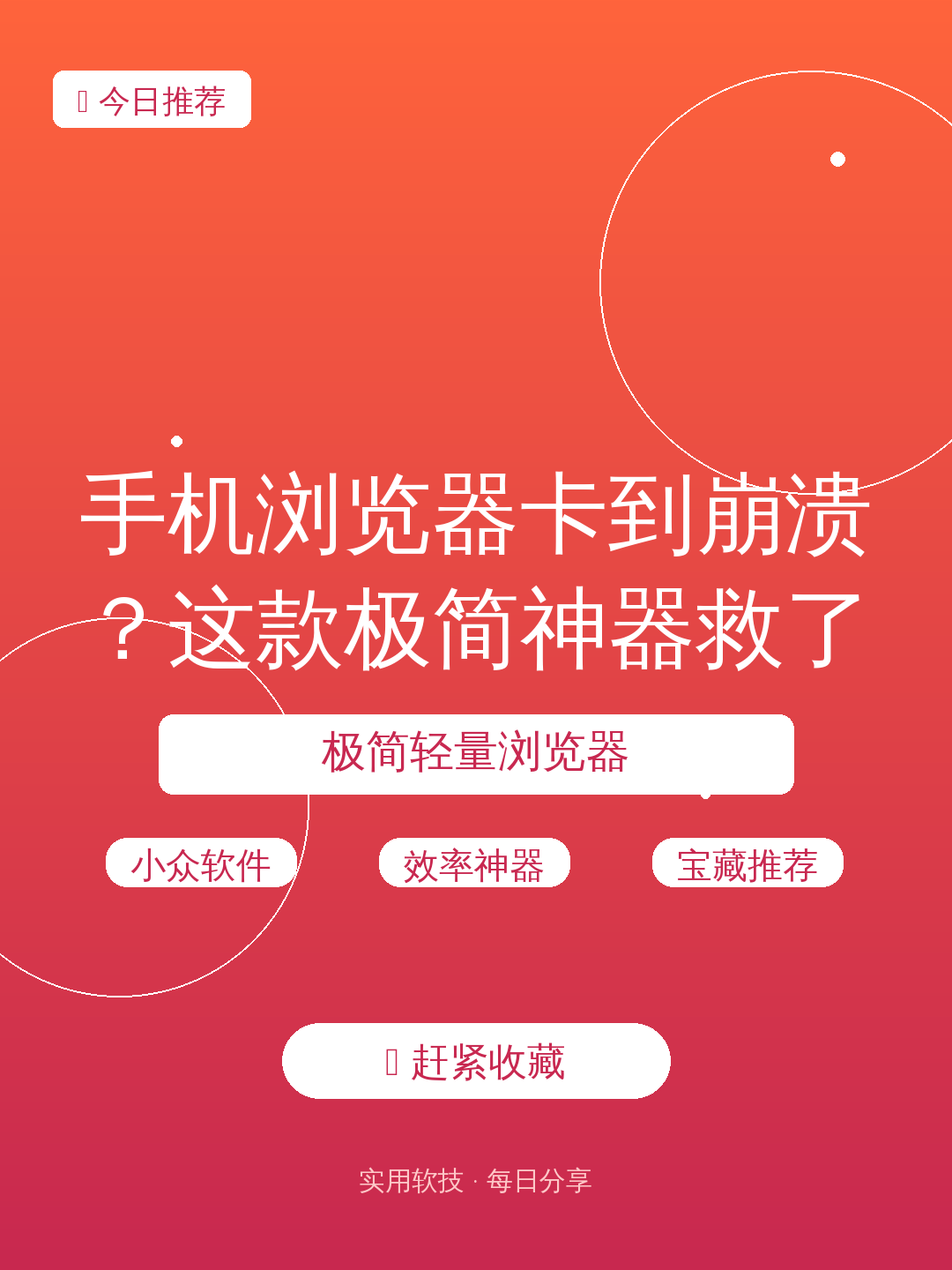 手机浏览器卡到崩溃?这款极简神器救了我🔥