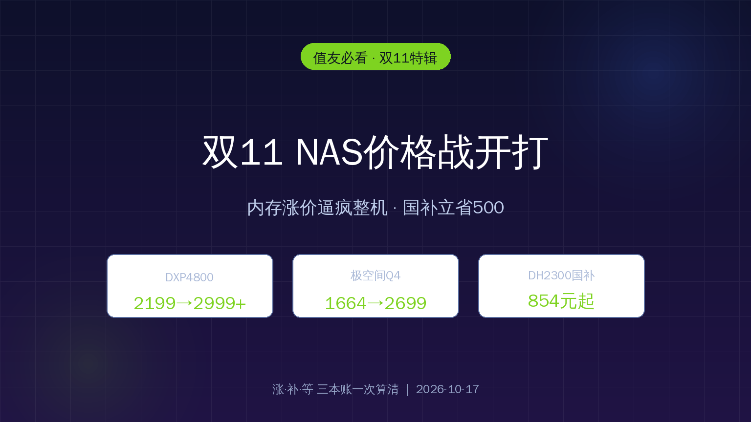 双11 NAS价格战开打
