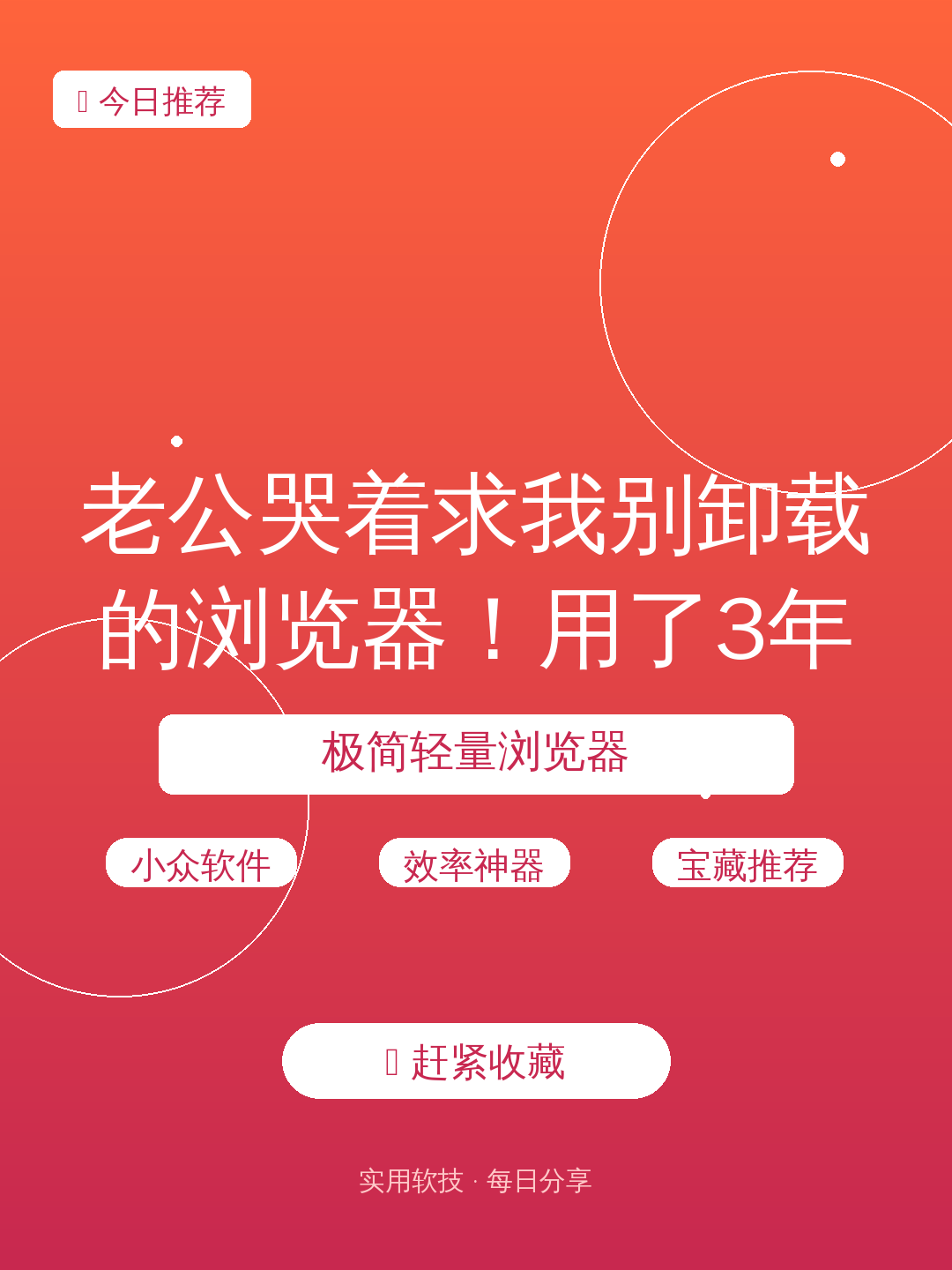 老公哭着求我别卸载的浏览器！用了3年了😭